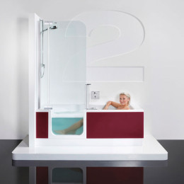 Artweger Twinline 2 180 Glasschuerze Bordeaux
