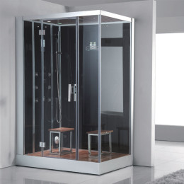 Dampfdusche DZ961F8 schwarz 150x90cm linke Version