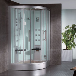 Dampfdusche DZ962F8 weiss 120x120cm Eckversion