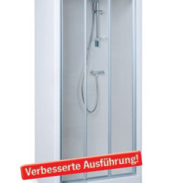 Fertigdusche STANDARD mit 3-teiliger Echtglas-Schiebetuer