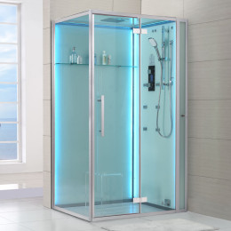 Dampfdusche DZ990-1F12 weiss 120x90cm rechte Version ohne Duschtasse
