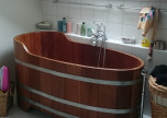 Holzbadewanne Kambala freistehend