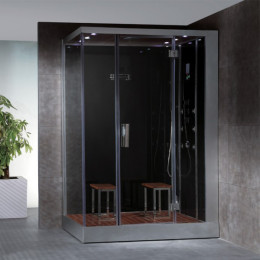 Dampfdusche DZ961F8 schwarz 150x90cm rechte Version