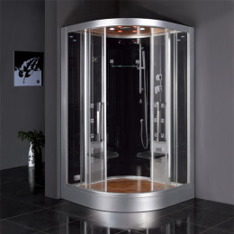 Dampfdusche DZ962F8 schwarz 120x120cm Eckversion
