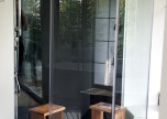 Dampfdusche EAGO 150x90cm links schwarz