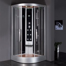 Dampfdusche DZ963F8 schwarz 100x100cm Eckversion