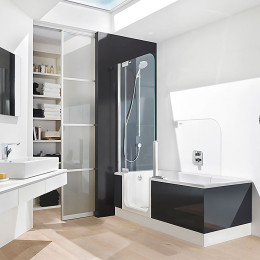 Artweger Twinline 2 170 cm Glasschuerze Anthrazit