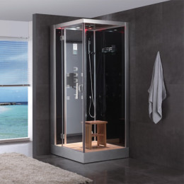 Dampfdusche DZ960F8 schwarz 100x90cm linke Version