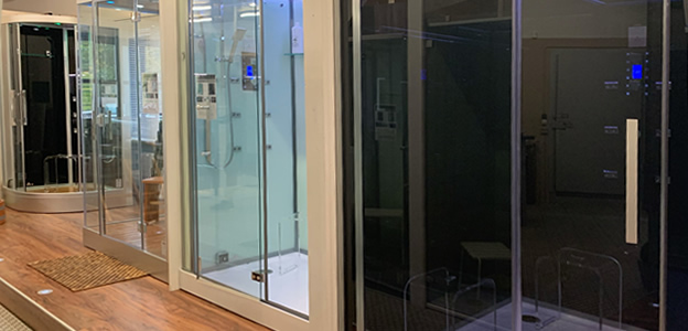 Dampfduschen in Showroom